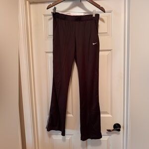 Nike Women’s Brown Workout Trousers with Pink Accents